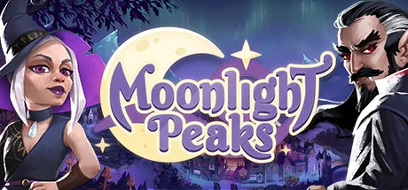Moonlight Peaks farm at night with glowing crops and moonlit sky